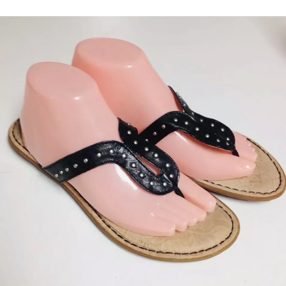 boc Shoes - BOC Born Of Concept Studded Thong Sandals Black